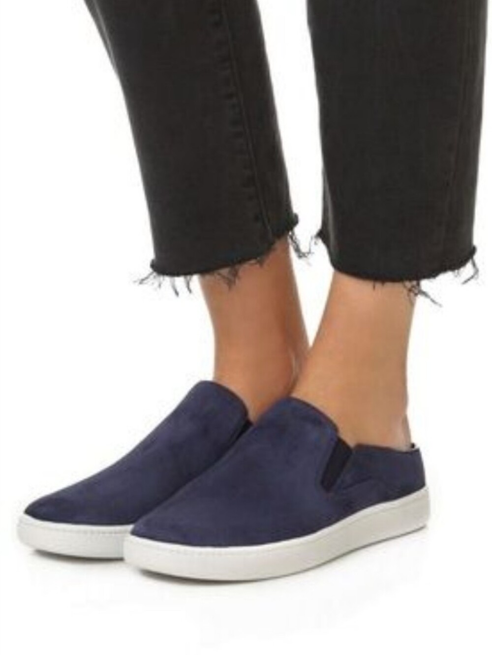 Vince Verrell Slip-On Suede Mule Sneaker Navy 9.5